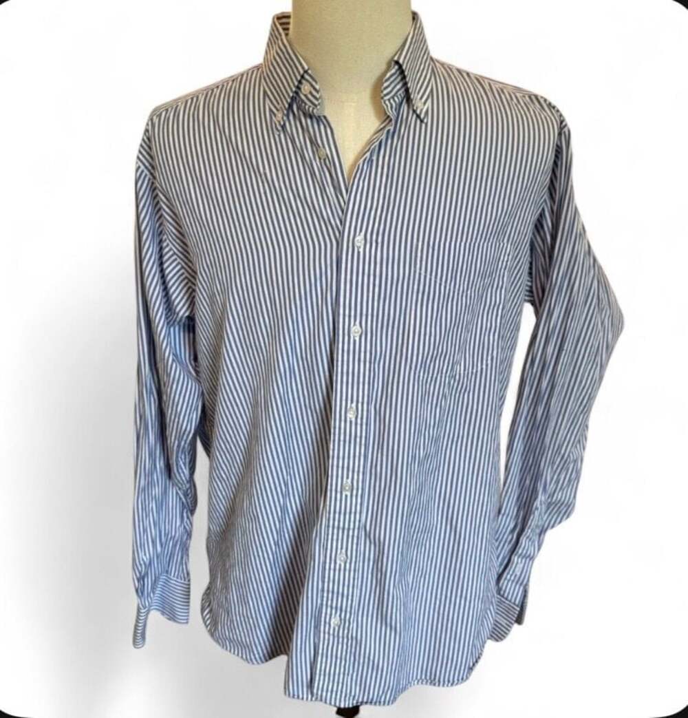 Gitman Bros. Striped Button Down Shirt 16 36 Made in USA